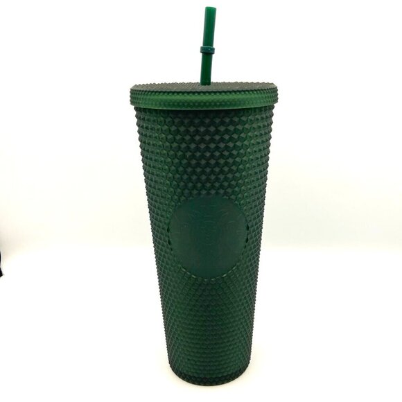 Starbucks Dark Green Studded Tumbler Cold Cup 24 oz - Picture 1 of 6